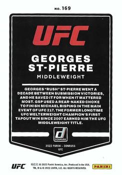 2022 Donruss UFC - Green Flood #169 Georges St-Pierre Back