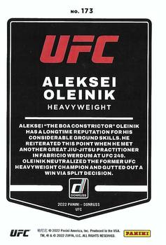 2022 Donruss UFC - Green Flood #173 Aleksei Oleinik Back