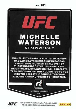 2022 Donruss UFC - Green Flood #181 Michelle Waterson Back