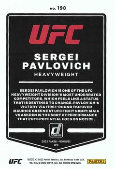 2022 Donruss UFC - Green Flood #198 Sergei Pavlovich Back
