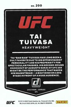2022 Donruss UFC - Green Flood #200 Tai Tuivasa Back