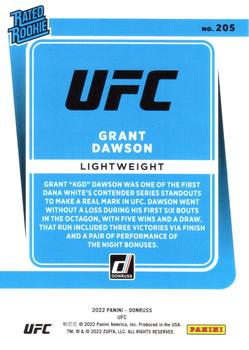 2022 Donruss UFC - Green Flood #205 Grant Dawson Back