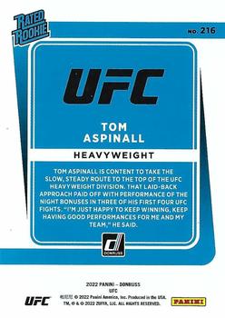 2022 Donruss UFC - Green Flood #216 Tom Aspinall Back