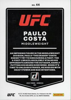 2022 Donruss UFC - Holo Orange Laser #66 Paulo Costa Back