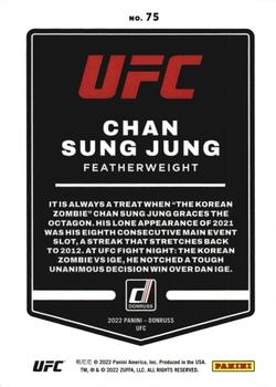 2022 Donruss UFC - Holo Orange Laser #75 Chan Sung Jung Back
