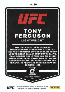 2022 Donruss UFC - Press Proof Purple #10 Tony Ferguson Back