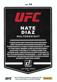 2022 Donruss UFC - Press Proof Purple #46 Nate Diaz Back