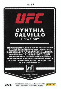 2022 Donruss UFC - Press Proof Purple #47 Cynthia Calvillo Back