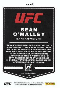2022 Donruss UFC - Press Proof Purple #48 Sean O'Malley Back
