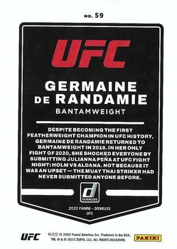2022 Donruss UFC - Press Proof Purple #59 Germaine de Randamie Back