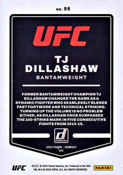 2022 Donruss UFC - Purple Flood #98 TJ Dillashaw Back
