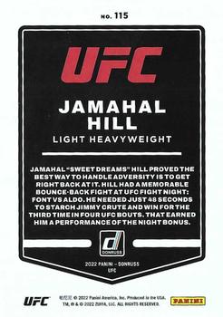 2022 Donruss UFC - Purple Flood #115 Jamahal Hill Back