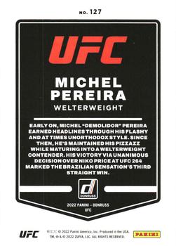 2022 Donruss UFC - Purple Flood #127 Michel Pereira Back