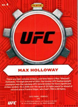 2022 Donruss UFC - Craftsmen #4 Max Holloway Back