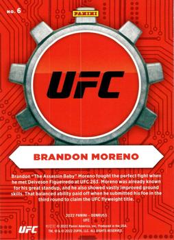 2022 Donruss UFC - Craftsmen #6 Brandon Moreno Back