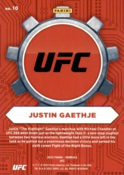 2022 Donruss UFC - Craftsmen #10 Justin Gaethje Back