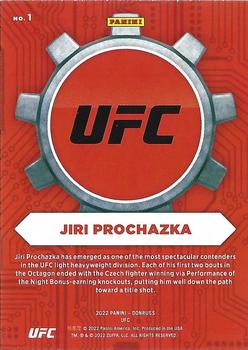 2022 Donruss UFC - Craftsmen Green Flood #1 Jiri Prochazka Back