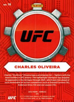 2022 Donruss UFC - Craftsmen Green Flood #16 Charles Oliveira Back