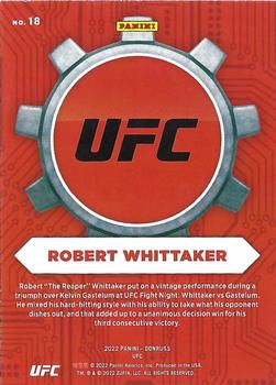 2022 Donruss UFC - Craftsmen Green Flood #18 Robert Whittaker Back