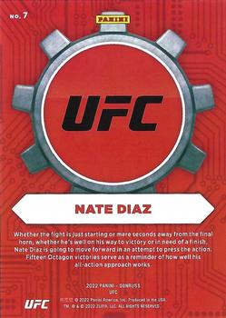 2022 Donruss UFC - Craftsmen Press Proof Pink #7 Nate Diaz Back