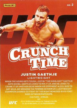 2022 Donruss UFC - Crunch Time Green Flood #2 Justin Gaethje Back
