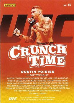 2022 Donruss UFC - Crunch Time Green Flood #15 Dustin Poirier Back
