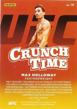 2022 Donruss UFC - Crunch Time Green Flood #16 Max Holloway Back