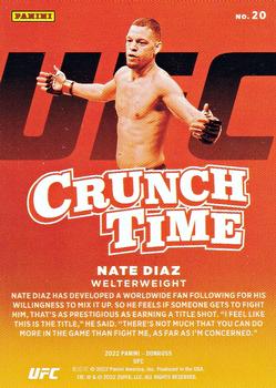 2022 Donruss UFC - Crunch Time Green Flood #20 Nate Diaz Back