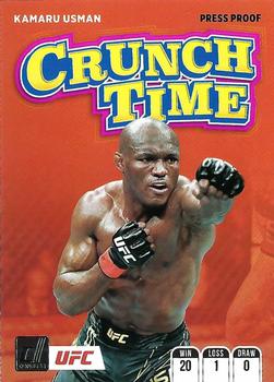2022 Donruss UFC - Crunch Time Press Proof Pink #18 Kamaru Usman Front