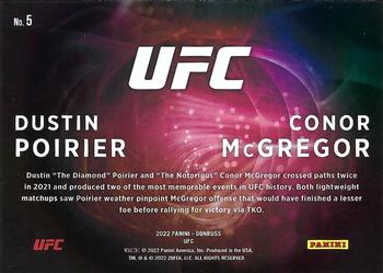 2022 Donruss UFC - Duos #5 Dustin Poirier / Conor McGregor Back