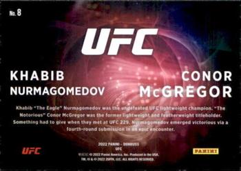 2022 Donruss UFC - Duos #8 Khabib Nurmagomedov / Conor McGregor Back