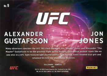 2022 Donruss UFC - Duos Holo Purple Laser #9 Alexander Gustafsson / Jon Jones Back