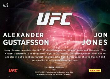 2022 Donruss UFC - Duos Press Proof Pink #9 Alexander Gustafsson / Jon Jones Back