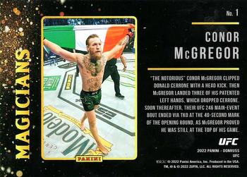 2022 Donruss UFC - Magicians #1 Conor McGregor Back