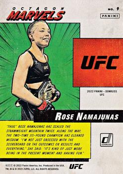 2022 Donruss UFC - Octagon Marvels Green Flood #9 Rose Namajunas Back
