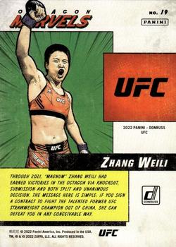 2022 Donruss UFC - Octagon Marvels Press Proof Pink #19 Zhang Weili Back