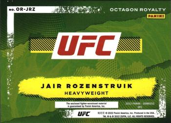 2022 Donruss UFC - Octagon Royalty #OR-JRZ Jair Rozenstruik Back