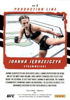 2022 Donruss UFC - Production Line #2 Joanna Jedrzejczyk Back