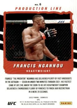 2022 Donruss UFC - Production Line #6 Francis Ngannou Back