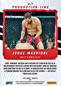 2022 Donruss UFC - Production Line #7 Jorge Masvidal Back