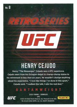2022 Donruss UFC - Retro Series Press Proof Pink #8 Henry Cejudo Back