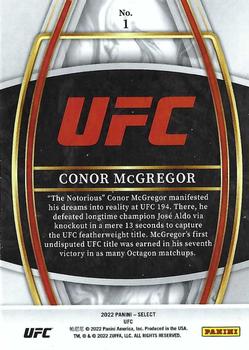 2022 Panini Select UFC - And NEW! #1 Conor McGregor Back