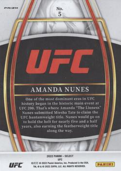 2022 Panini Select UFC - And NEW! Flash Prizms #5 Amanda Nunes Back