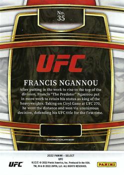 2022 Panini Select UFC - Blue #35 Francis Ngannou Back