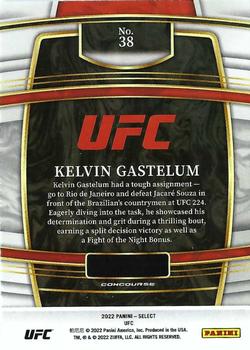 2022 Panini Select UFC - Blue #38 Kelvin Gastelum Back