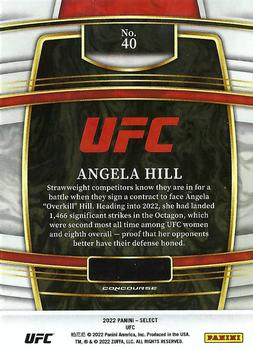 2022 Panini Select UFC - Blue #40 Angela Hill Back