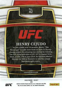 2022 Panini Select UFC - Blue #42 Henry Cejudo Back