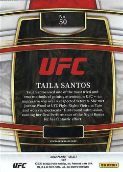 2022 Panini Select UFC - Blue #50 Taila Santos Back