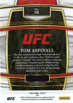 2022 Panini Select UFC - Blue #98 Tom Aspinall Back