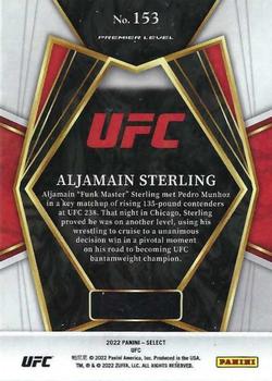 2022 Panini Select UFC - Blue #153 Aljamain Sterling Back